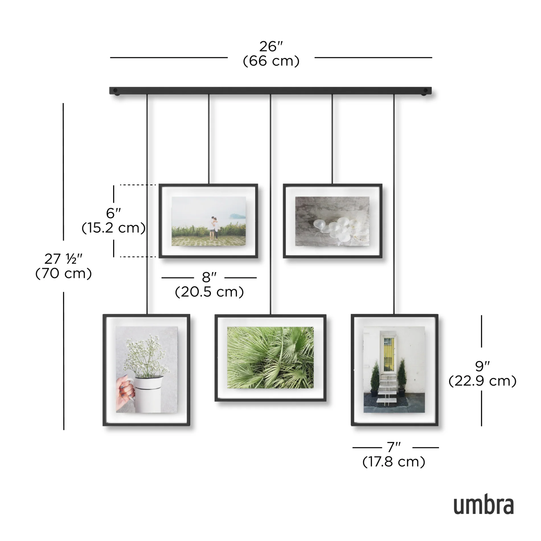 UMBRA Exhibit Wall Picture Frames, Set of 5 - Image 6