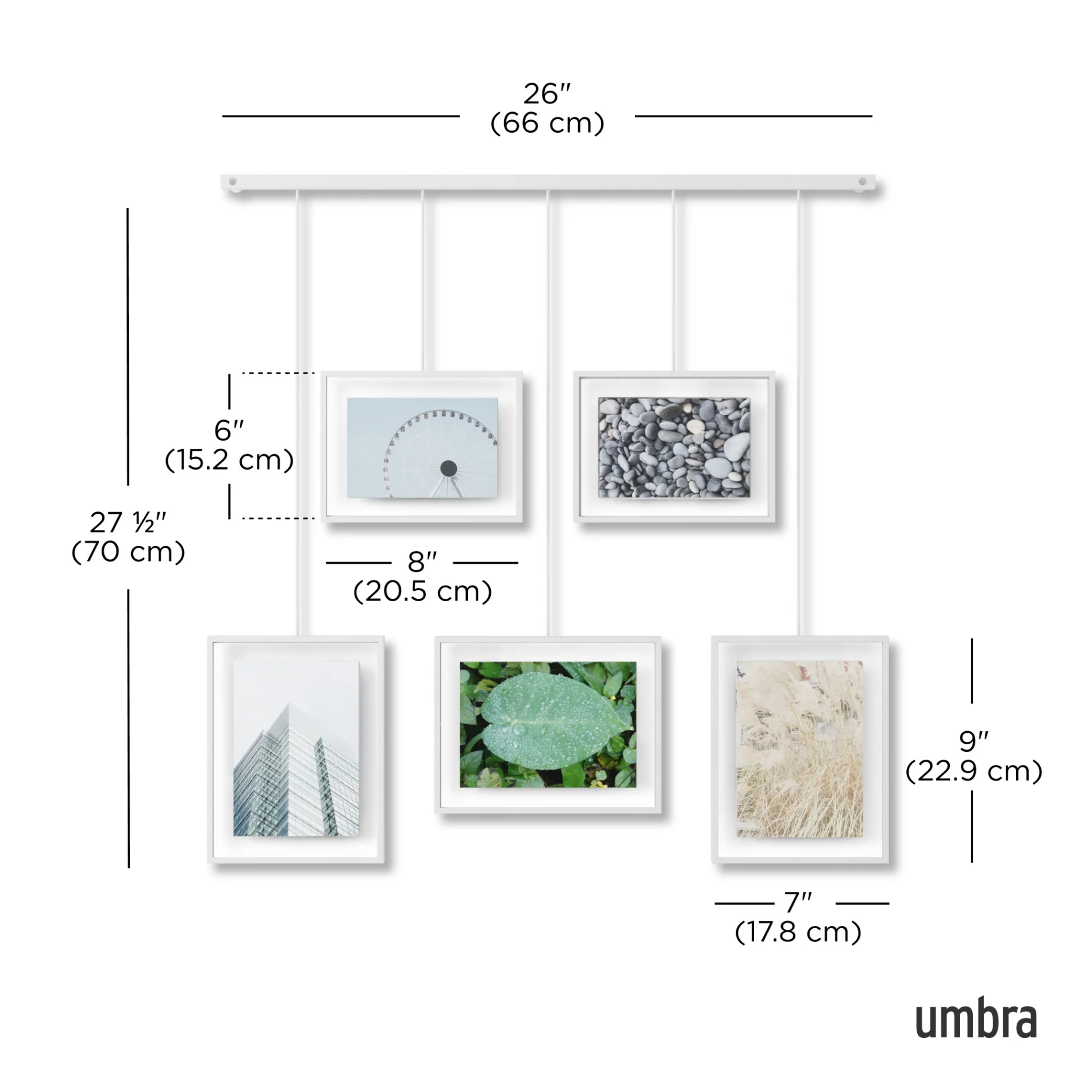 UMBRA Exhibit Wall Picture Frames, Set of 5 - Image 12