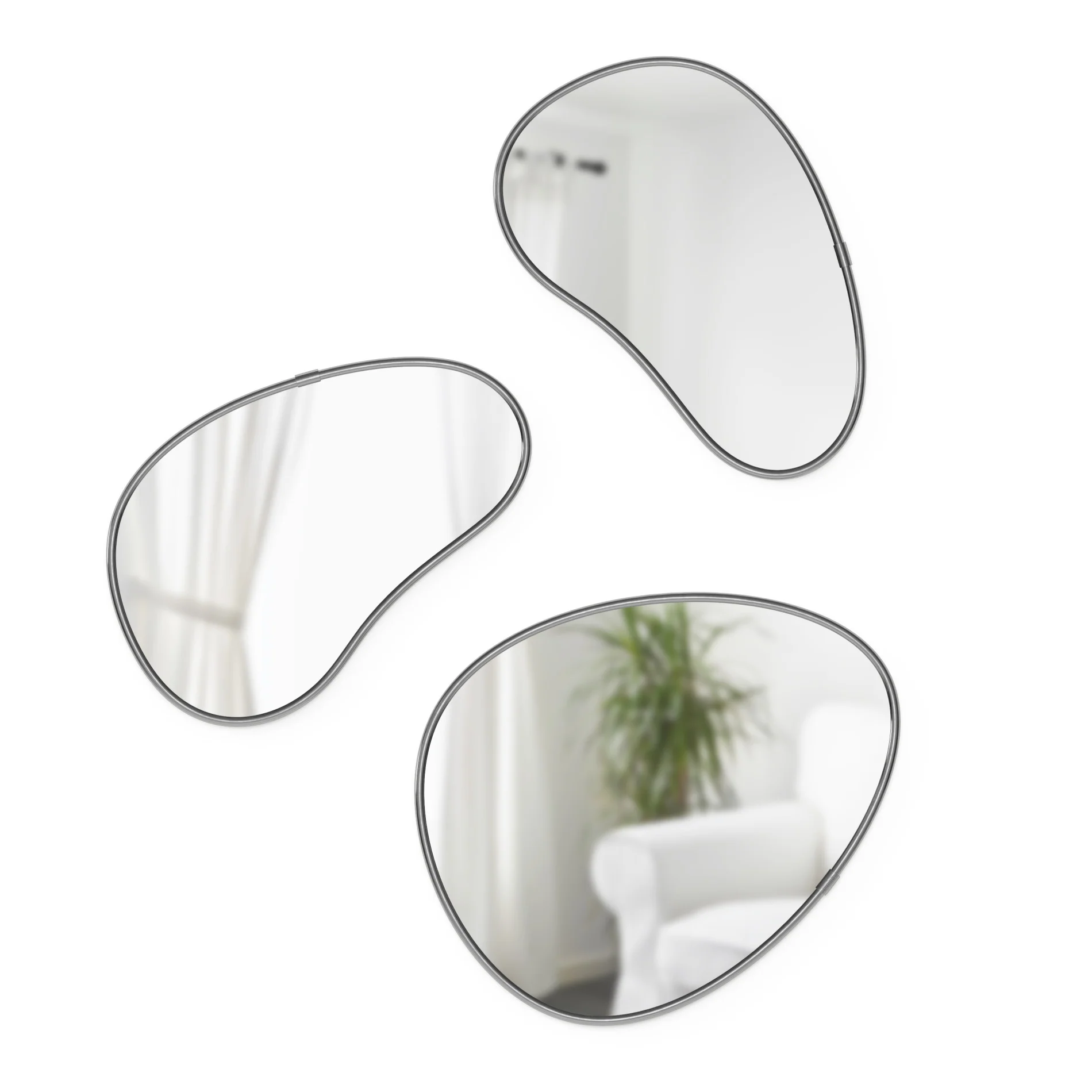 UMBRA Hubba Pebble Wall Mirrors, Set of 3