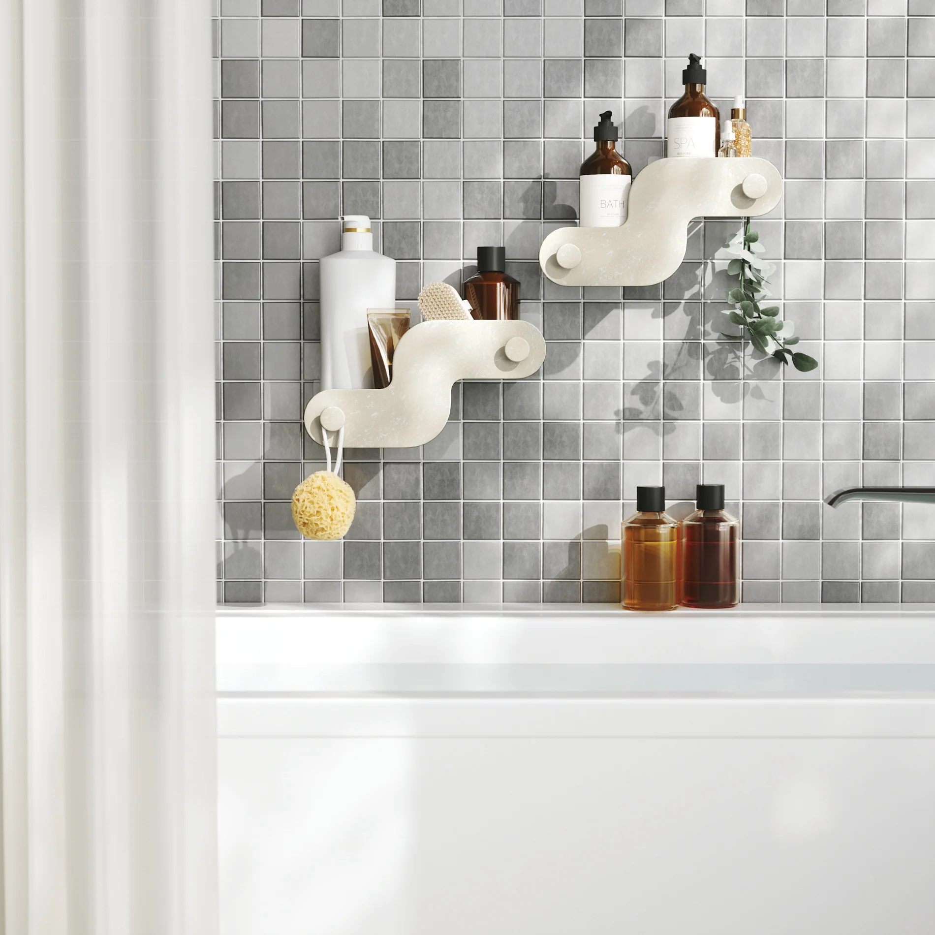 UMBRA Nami Adhesive Shower Bins - Image 8