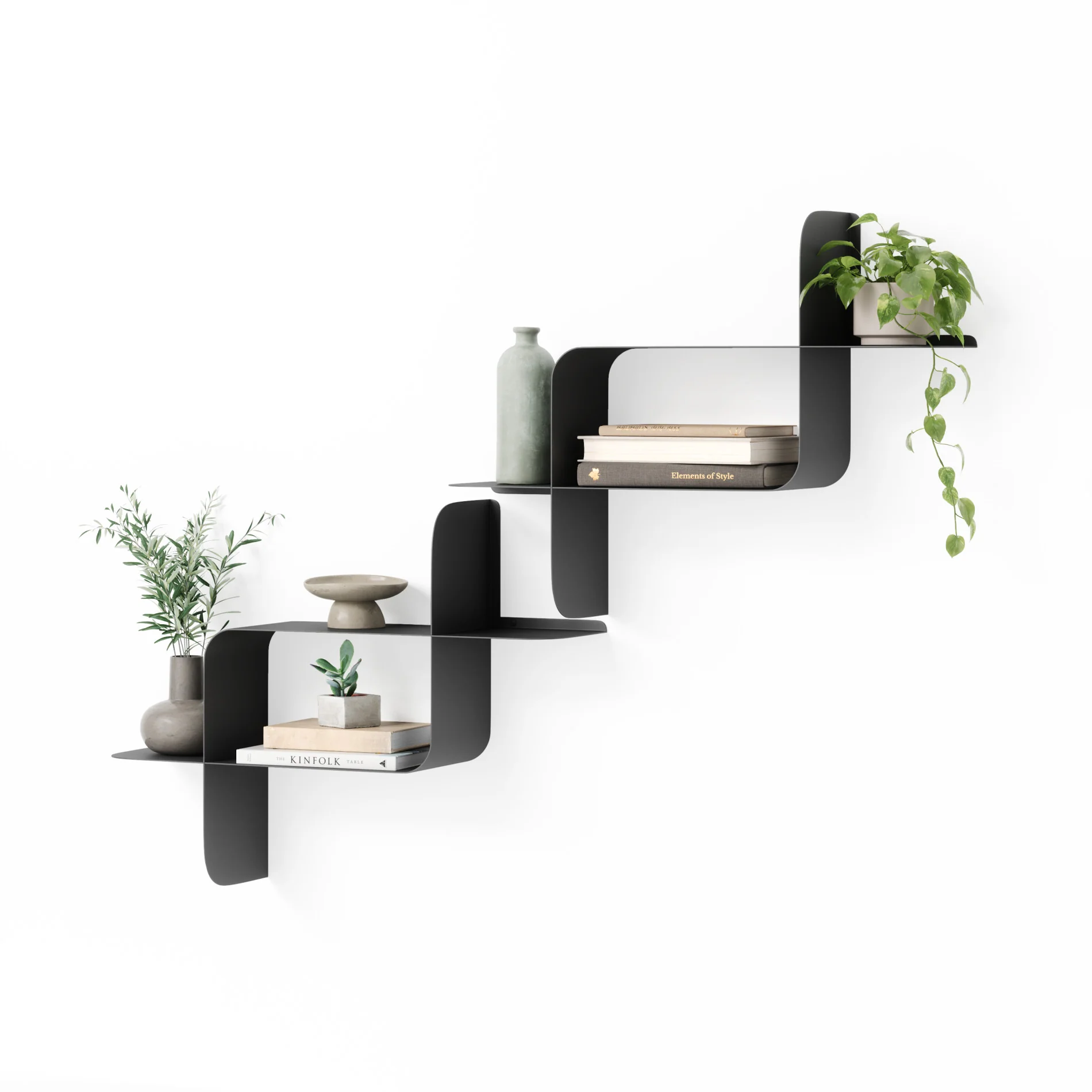 UMBRA Montage Metal Wall Shelves, Set of 2