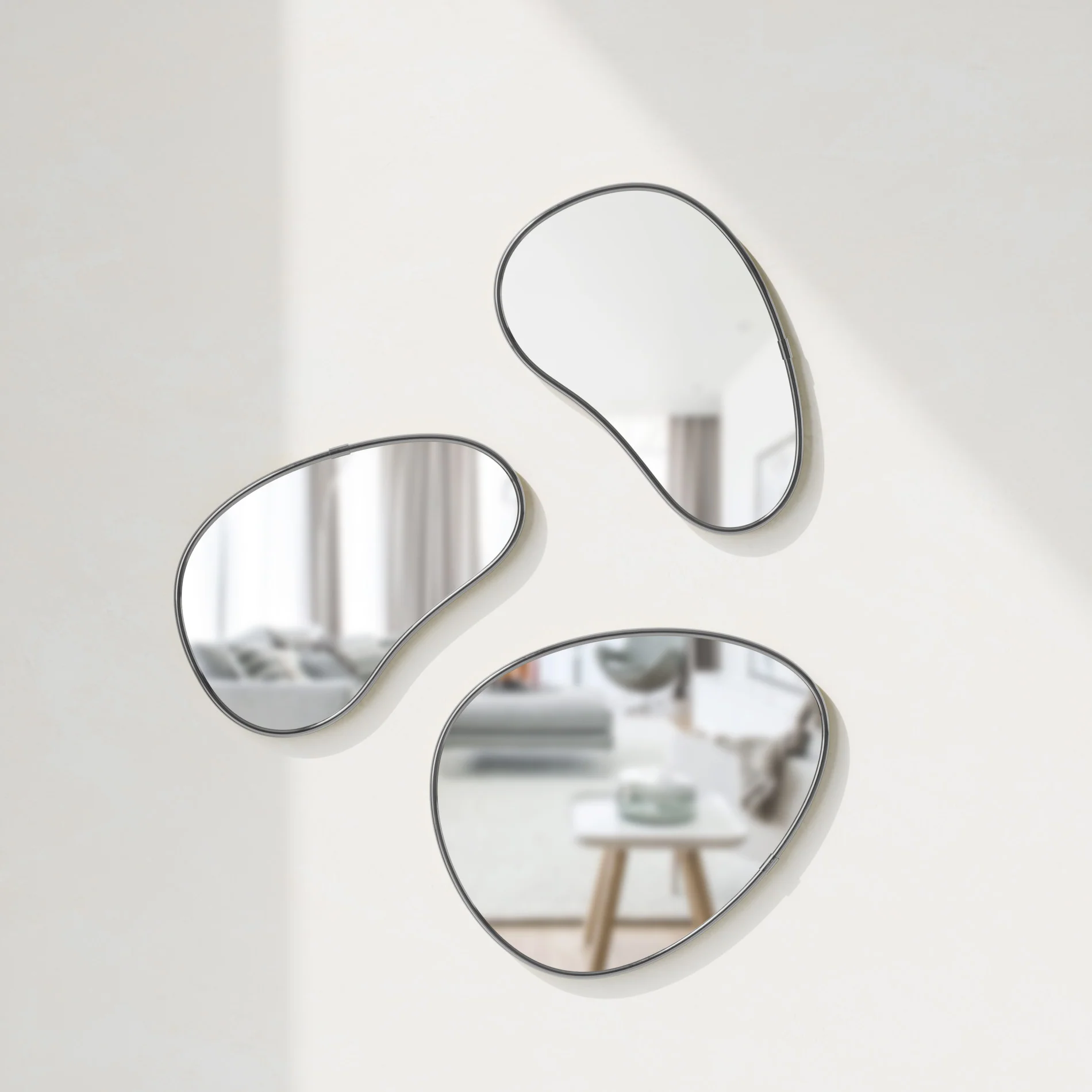 UMBRA Hubba Pebble Wall Mirrors, Set of 3 - Image 6