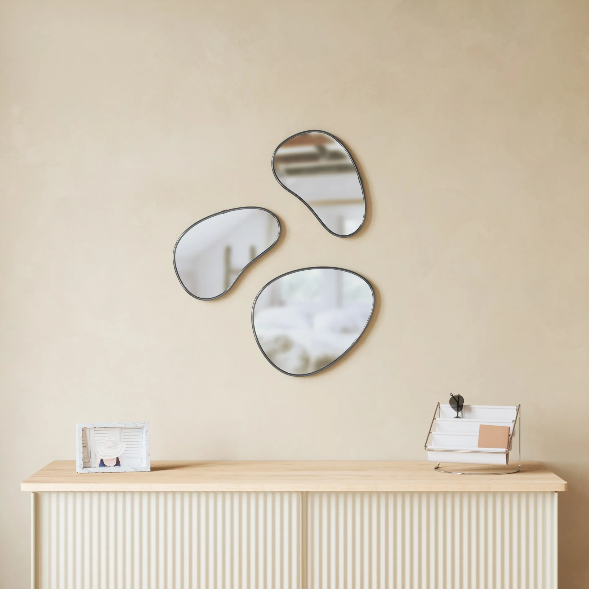 UMBRA Hubba Pebble Wall Mirrors, Set of 3 - Image 5