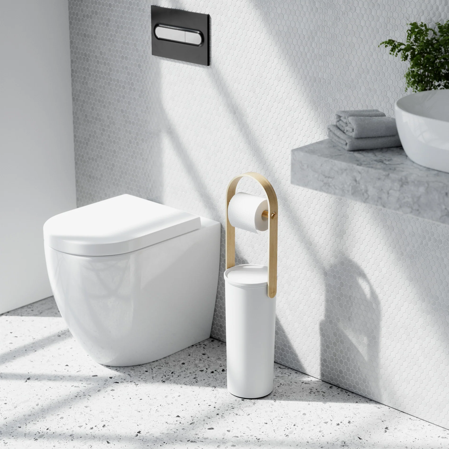 UMBRA Bellwood Toilet Paper Holder & Reserve - Image 2