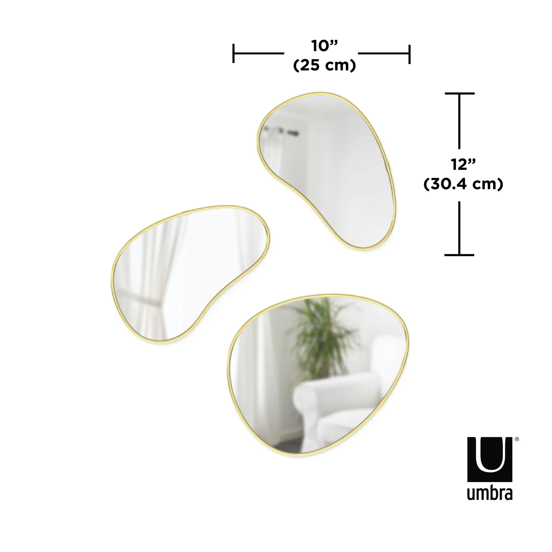 UMBRA Hubba Pebble Wall Mirrors, Set of 3 - Image 20