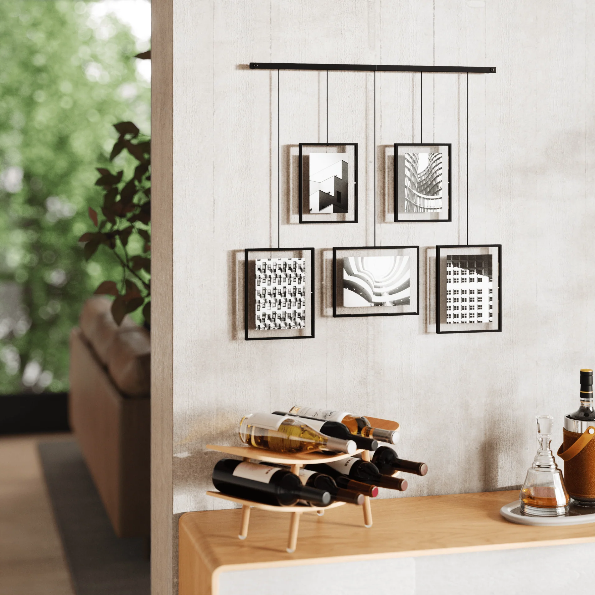 UMBRA Exhibit Wall Picture Frames, Set of 5 - Image 3