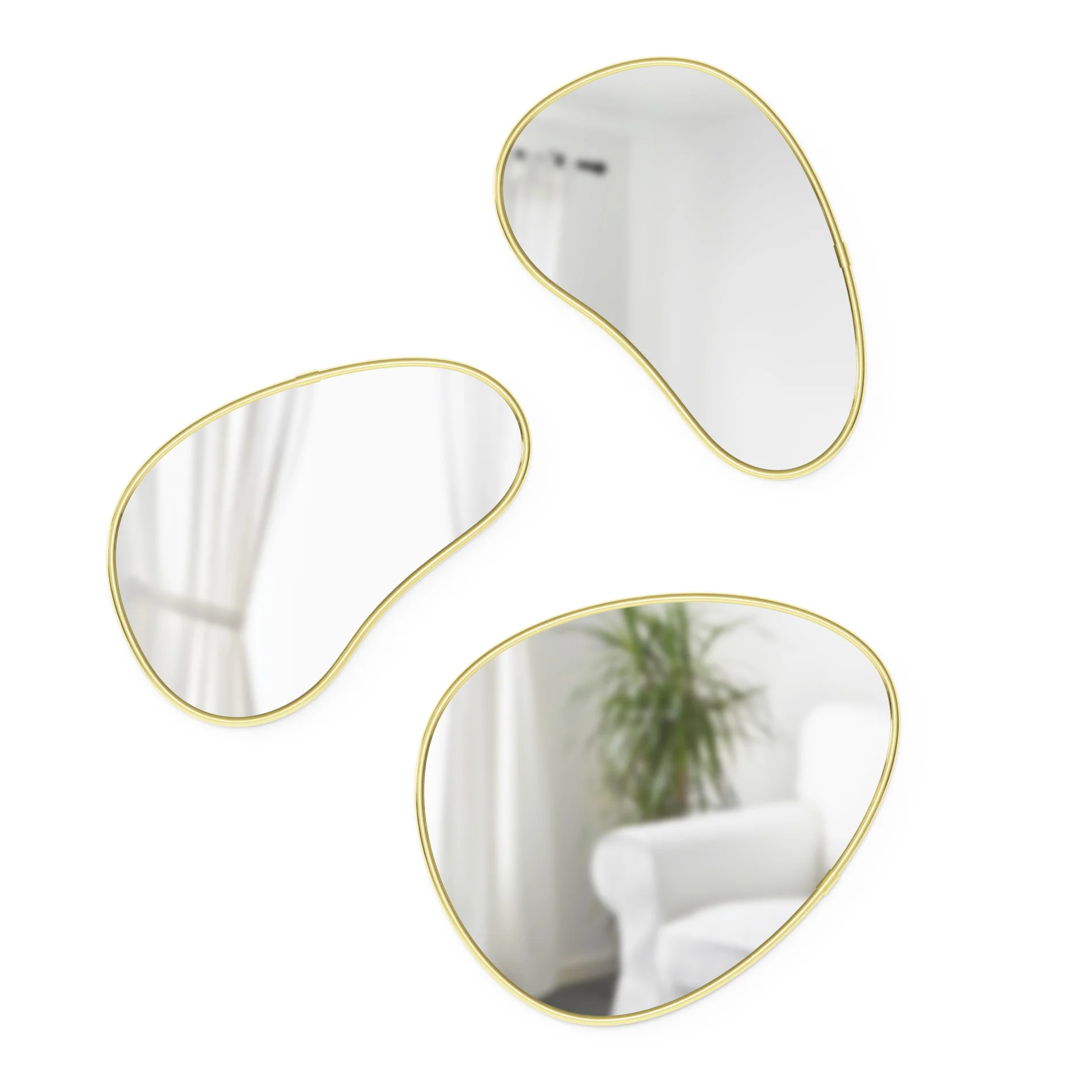 UMBRA Hubba Pebble Wall Mirrors, Set of 3 - Image 9