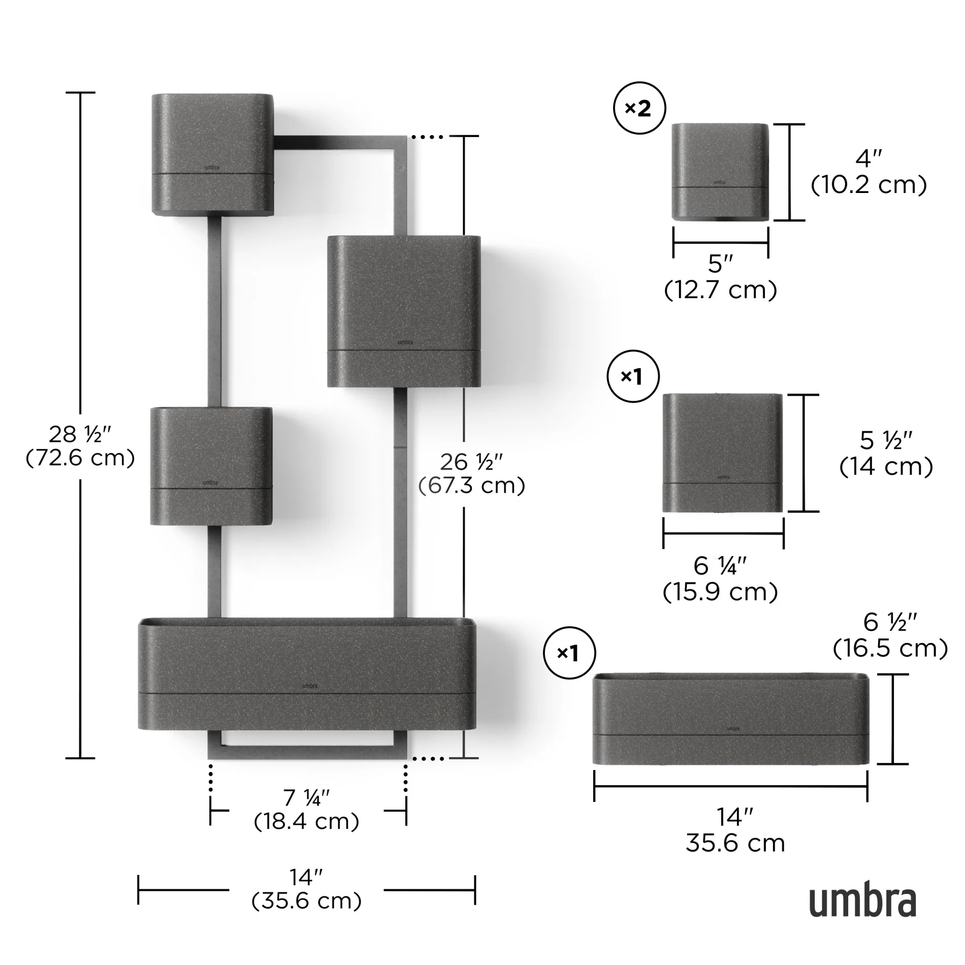 UMBRA Cubiko Wall Planter - Image 6