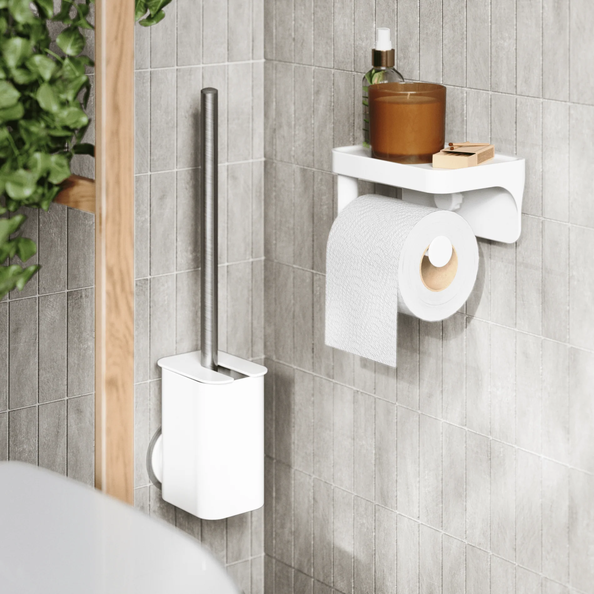 UMBRA Flex Adhesive Toilet Paper Holder - Image 3