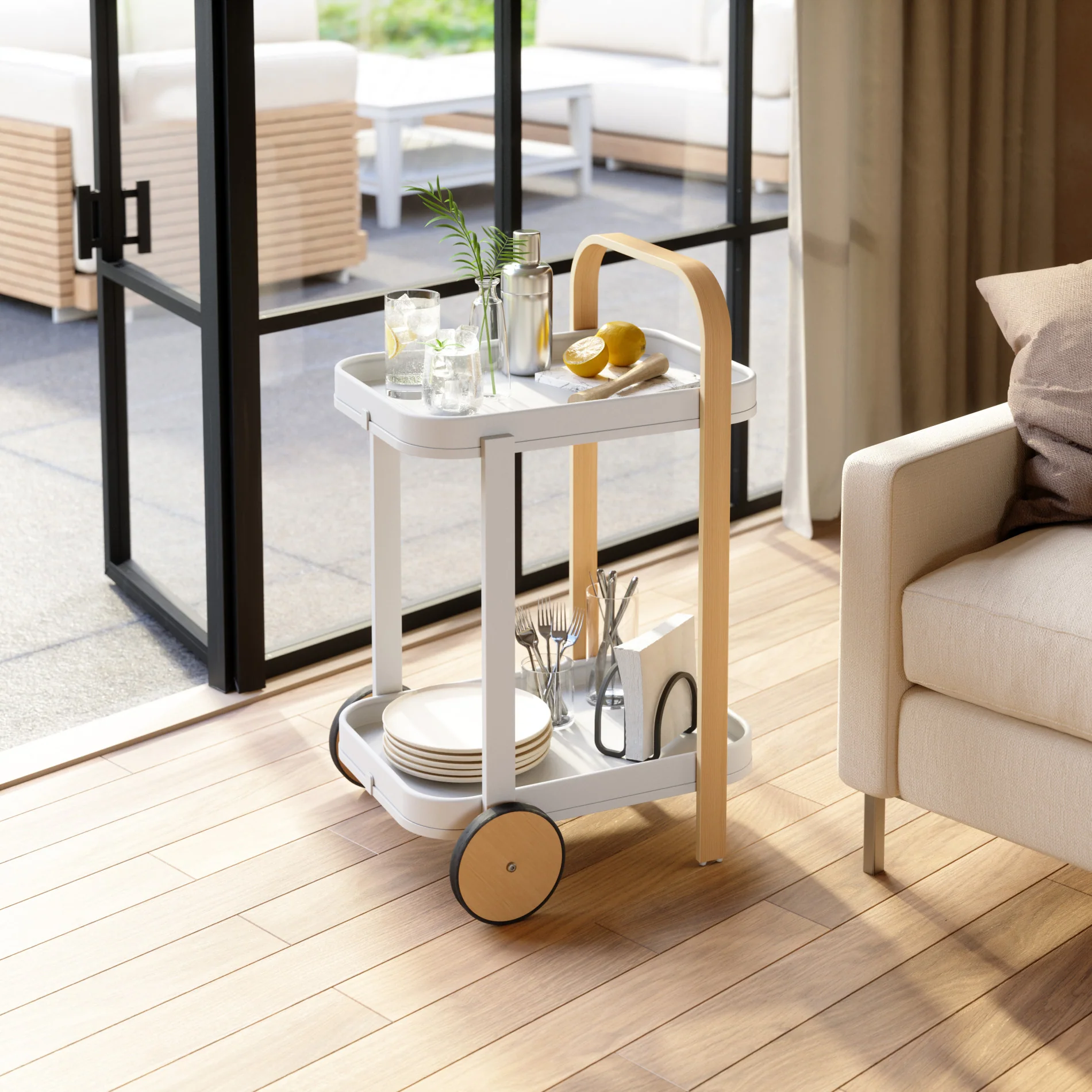 UMBRA Bellwood Bar & Storage Cart - Image 11