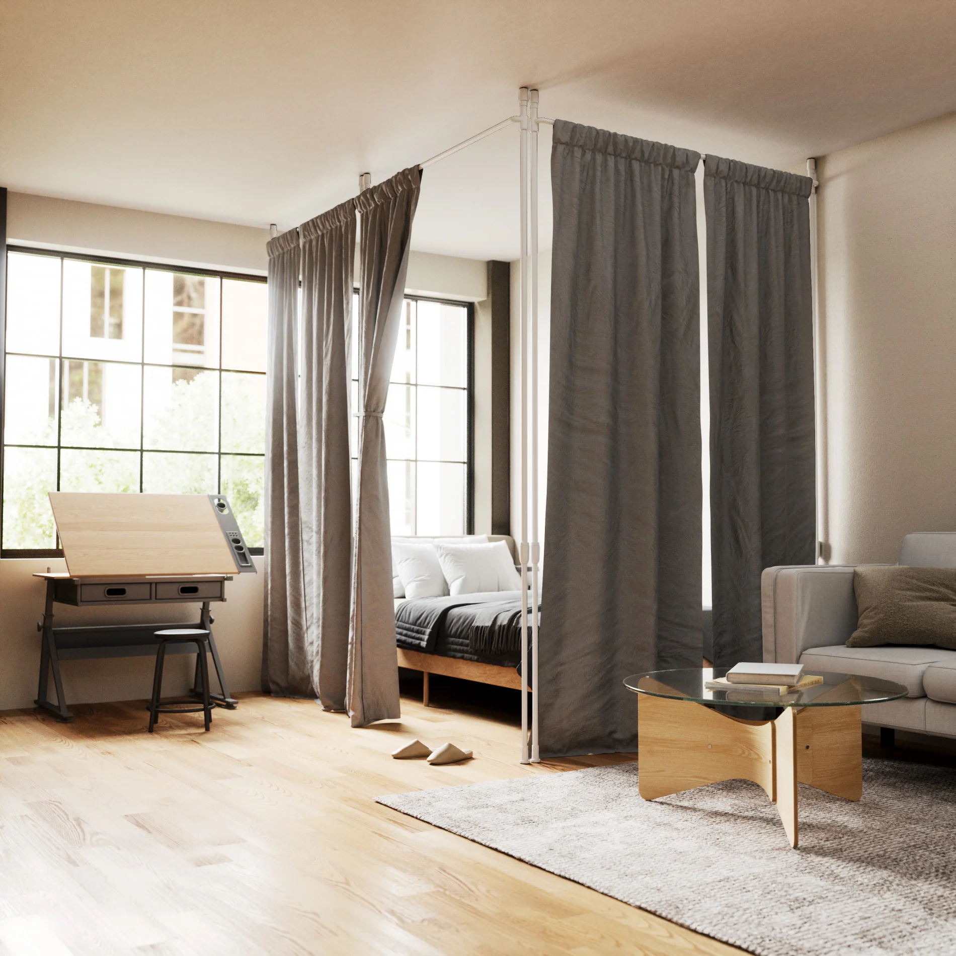 UMBRA Anywhere Curtain Rod & Room Divider - Image 13