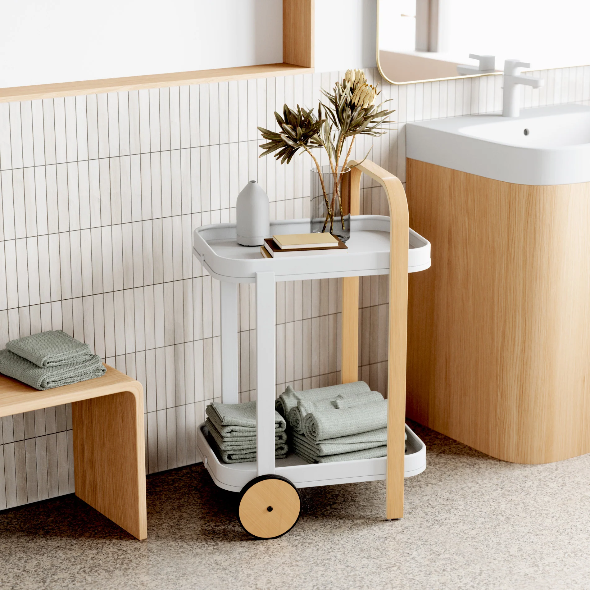 UMBRA Bellwood Bar & Storage Cart - Image 12