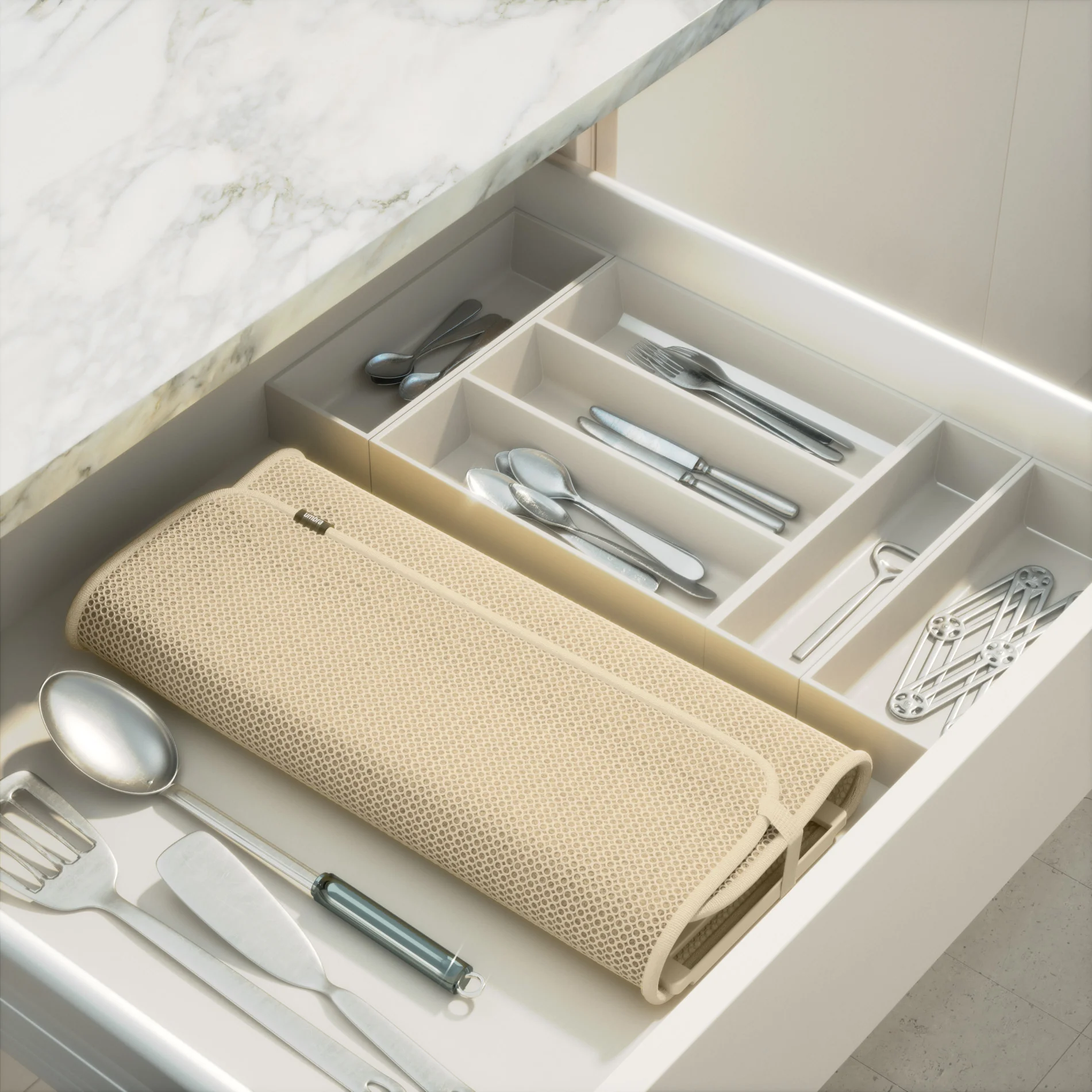 UMBRA UDry Dish Drying Rack with Mat - Image 15