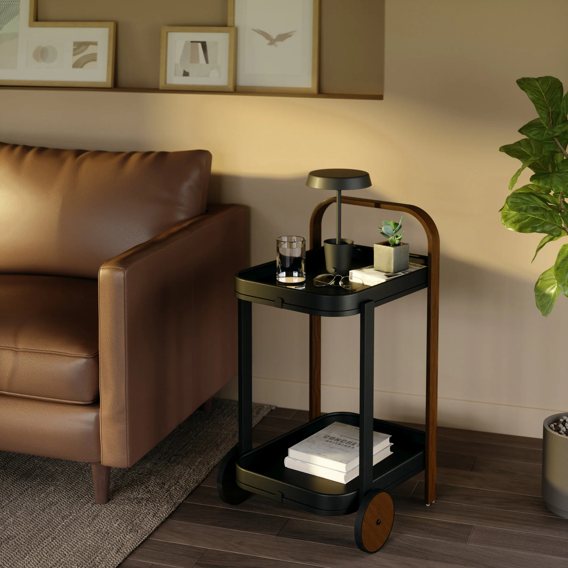 UMBRA Bellwood Bar & Storage Cart - Image 4