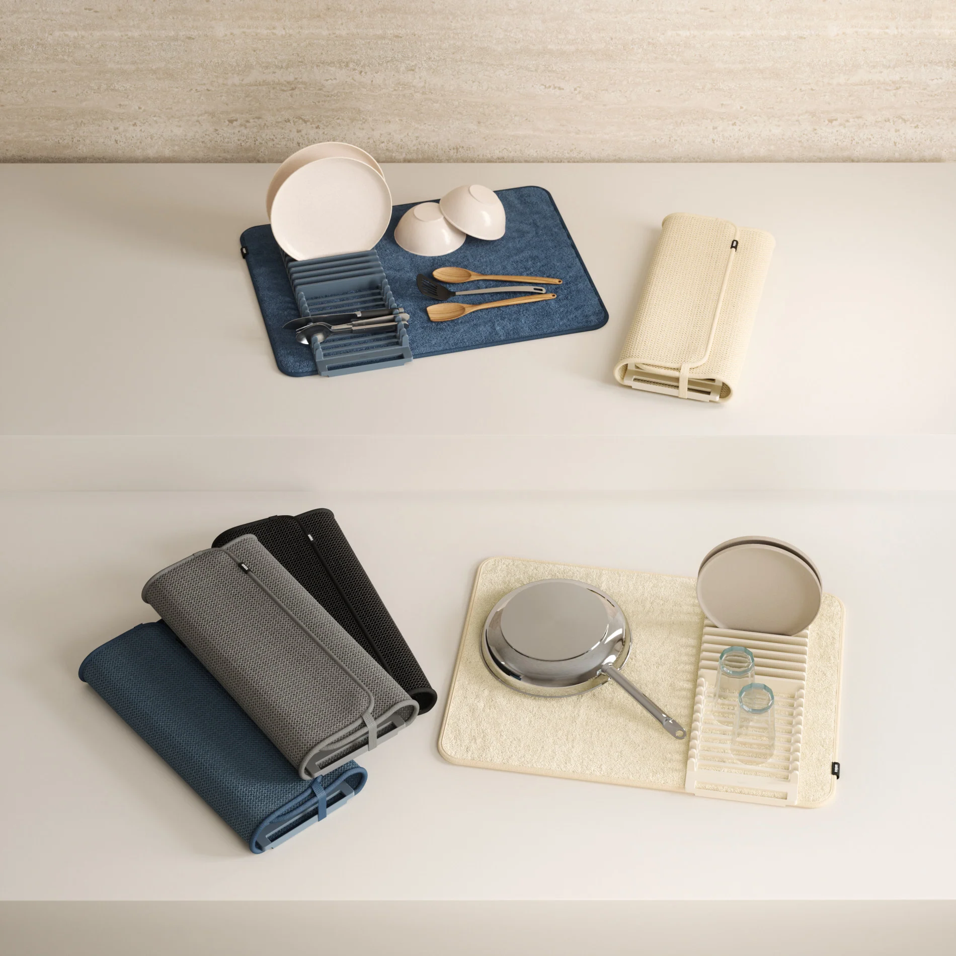 UMBRA UDry Dish Drying Rack with Mat - Image 22