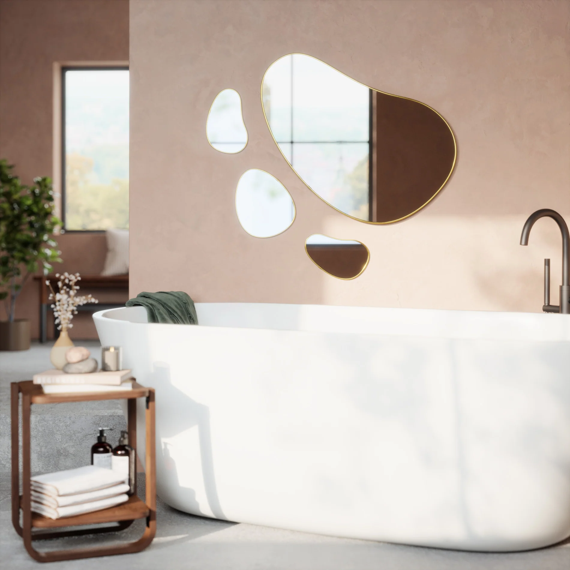 UMBRA Hubba Pebble Wall Mirrors, Set of 3 - Image 10