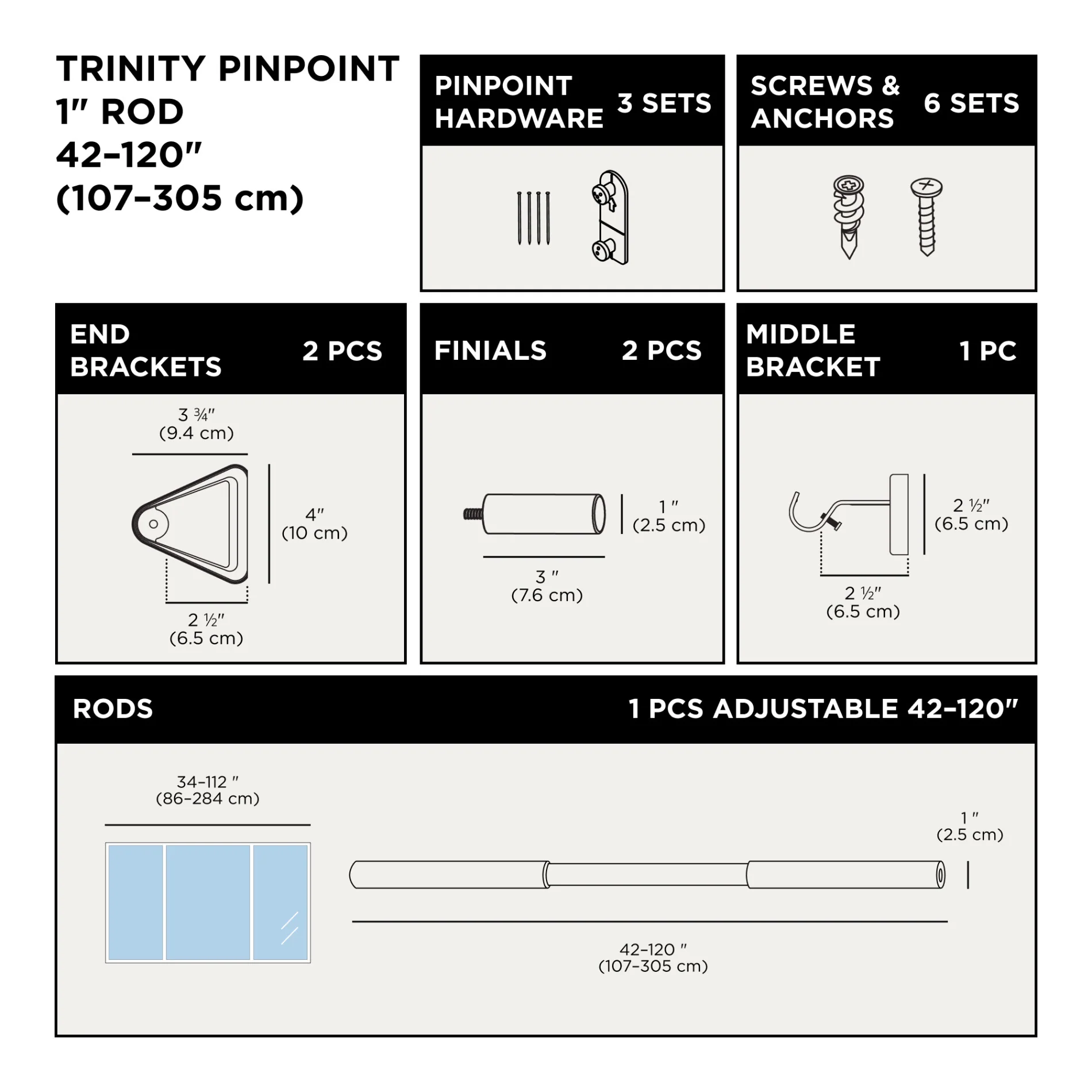 UMBRA Trinity Pin-Point Curtain Rod - Image 8