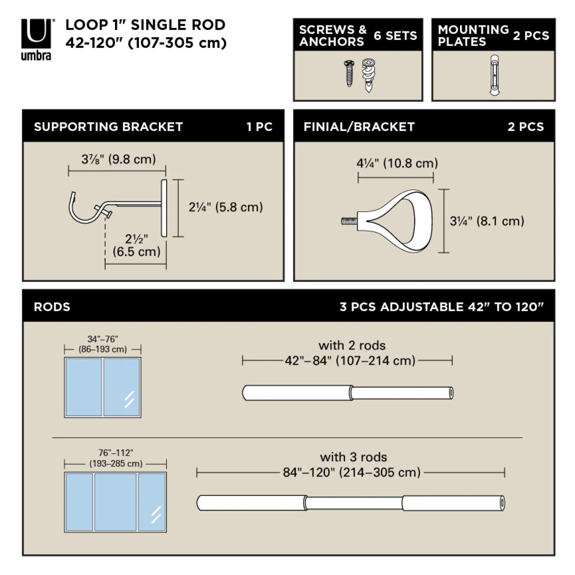 UMBRA Loop 1" Curtain Rod - Image 11