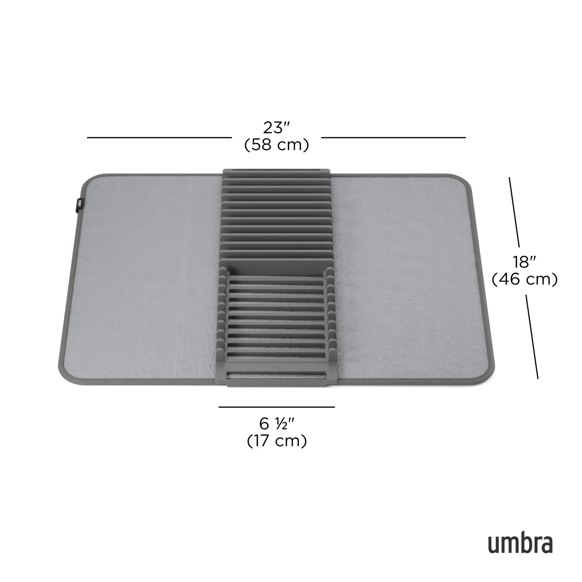 UMBRA UDry Dish Drying Rack with Mat - Image 5