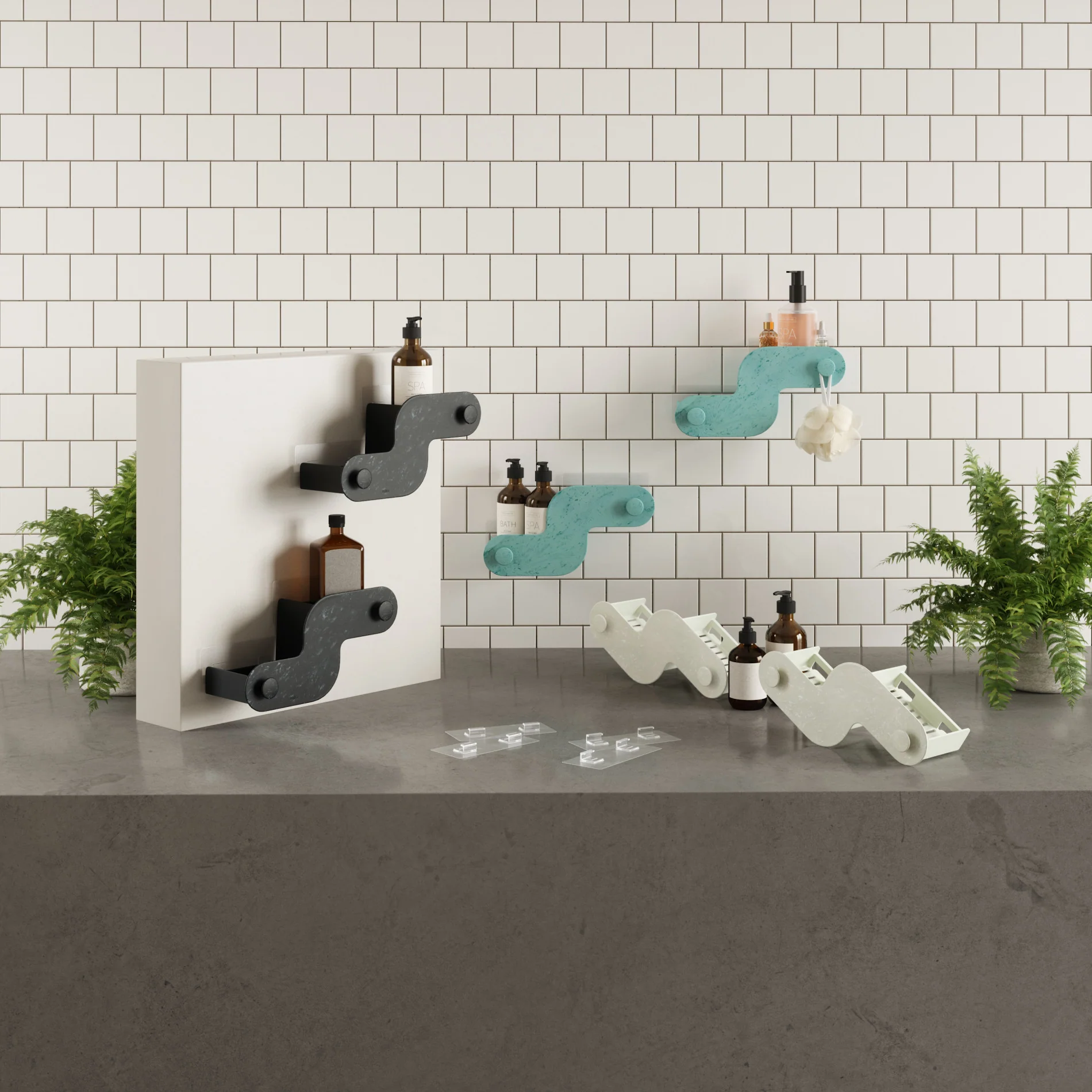 UMBRA Nami Adhesive Shower Bins - Image 3