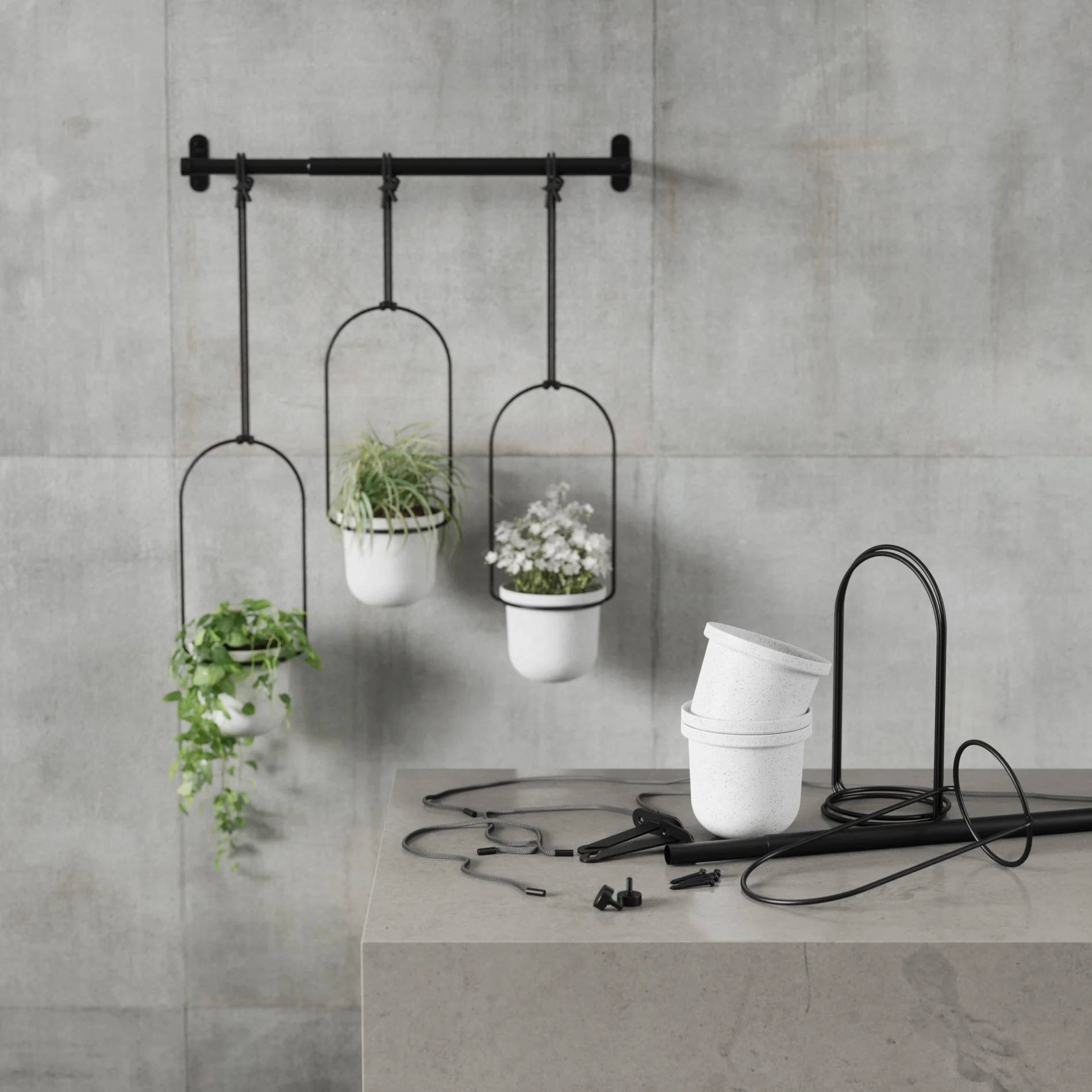 UMBRA Triflora Hanging Planters, Set of 3 - Image 5