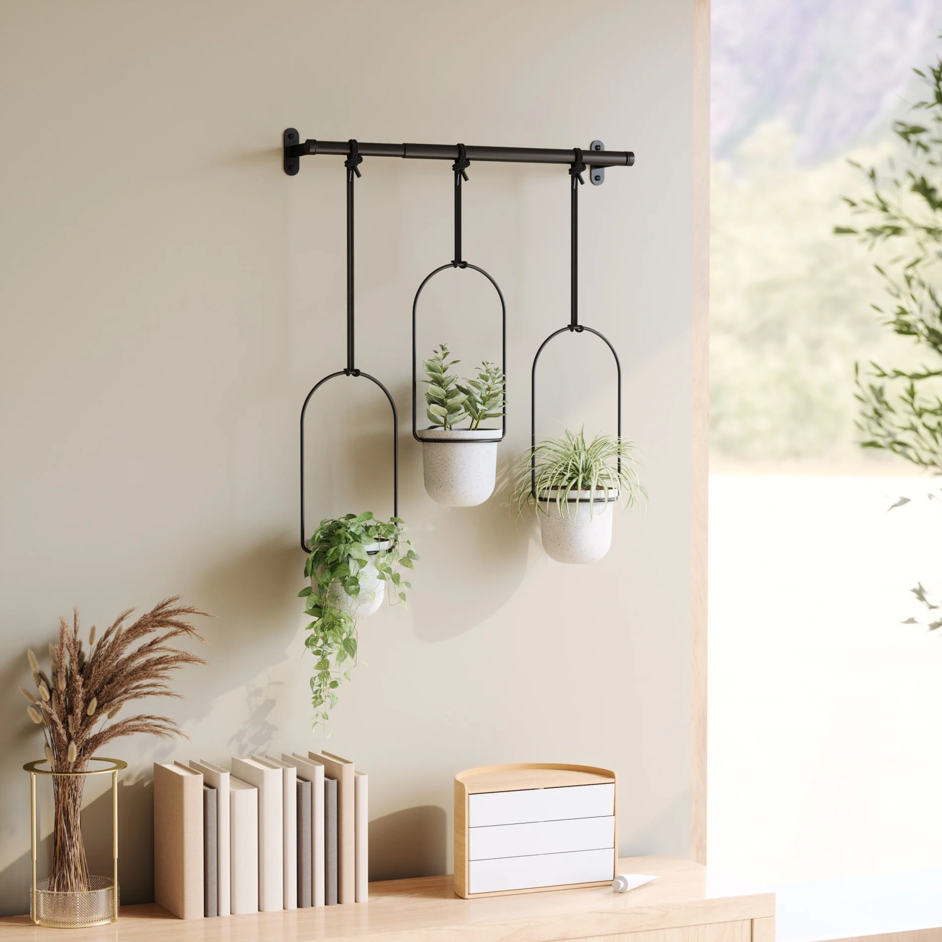 UMBRA Triflora Hanging Planters, Set of 3 - Image 2