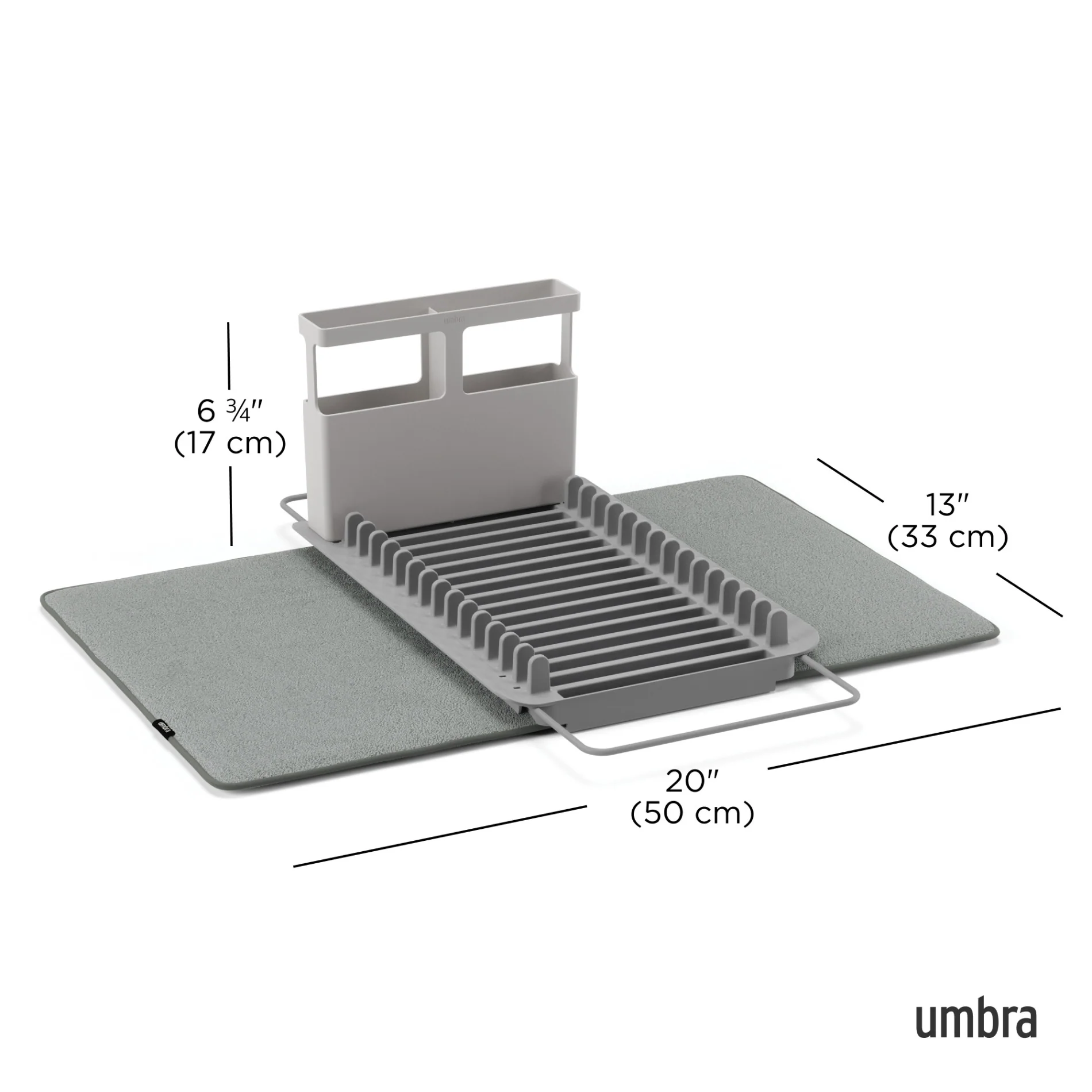 UMBRA UDry Over the Sink Dish Rack with Mat - Image 6