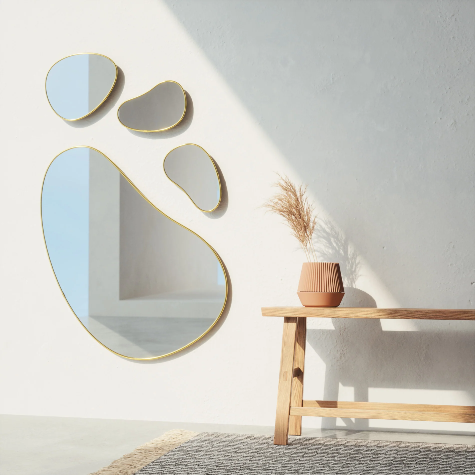 UMBRA Hubba Pebble Wall Mirrors, Set of 3 - Image 16