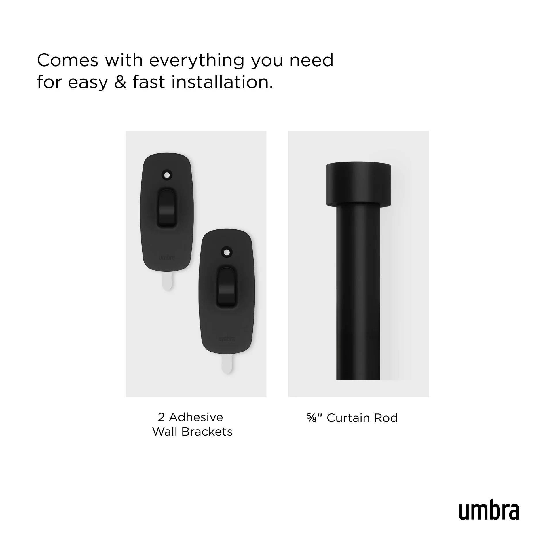 UMBRA Cappa Adhera Curtain Rod - Image 6