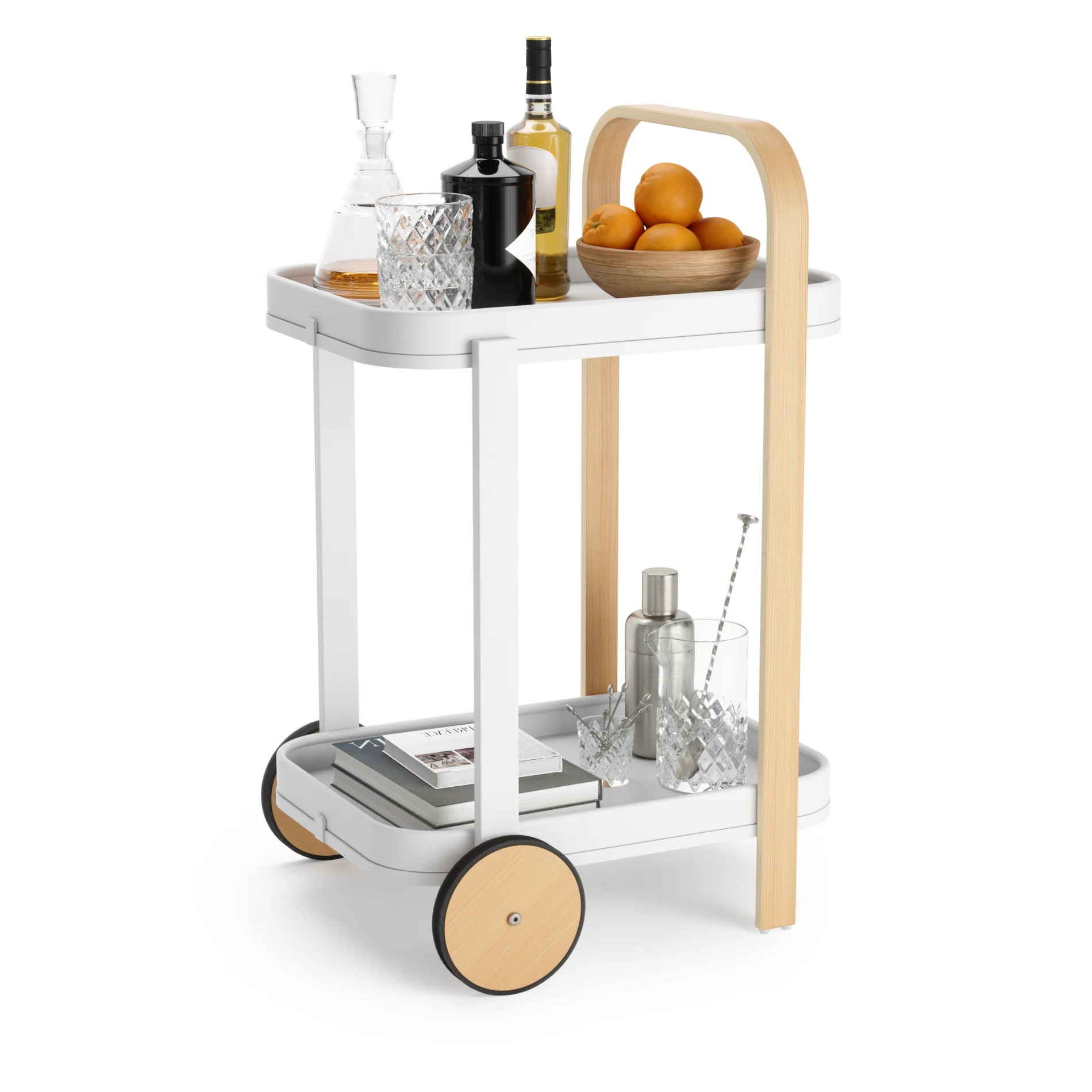 UMBRA Bellwood Bar & Storage Cart - Image 9