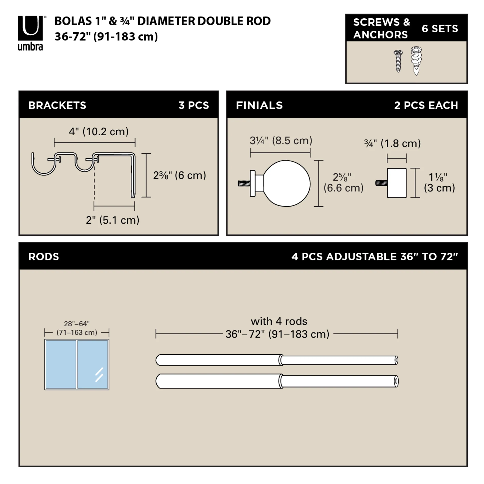 UMBRA Bolas Double Curtain Rod - Image 7