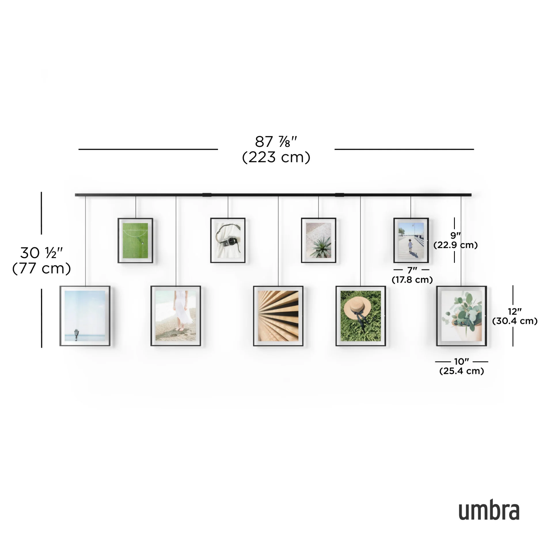 UMBRA Exhibit Wall Picture Frames, Set of 9 - Image 5