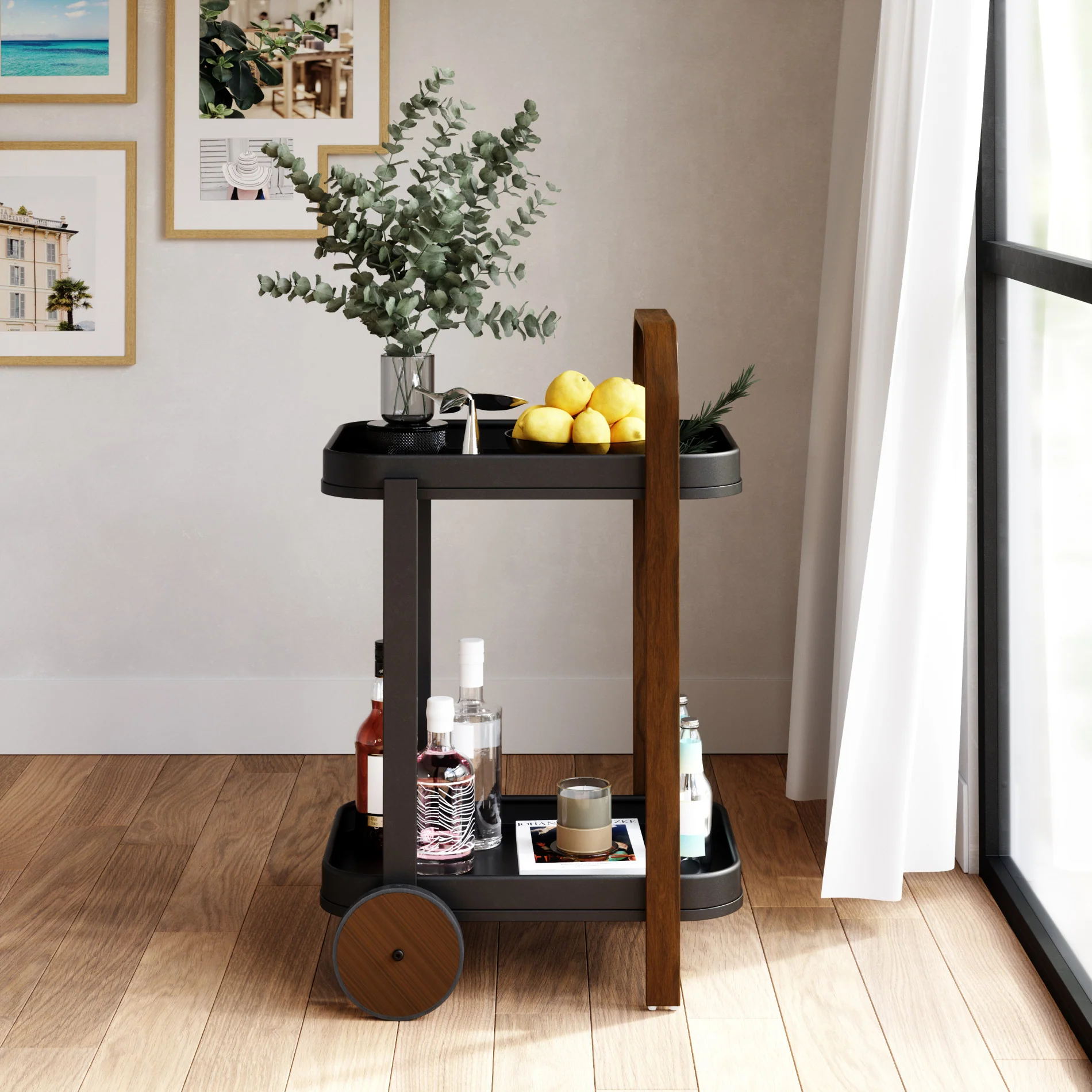 UMBRA Bellwood Bar & Storage Cart - Image 2