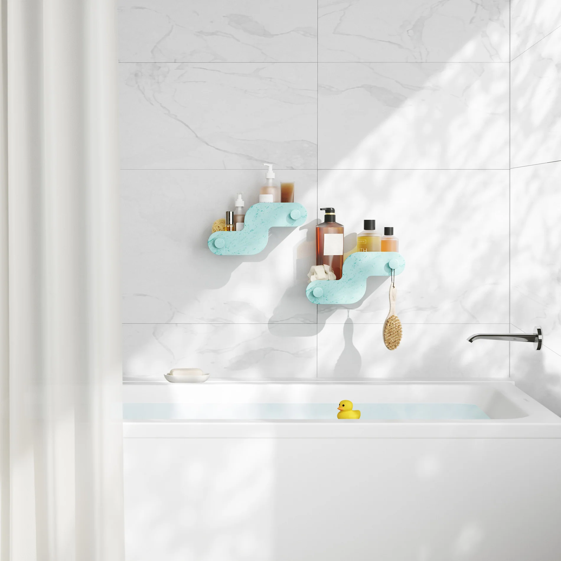 UMBRA Nami Adhesive Shower Bins - Image 2