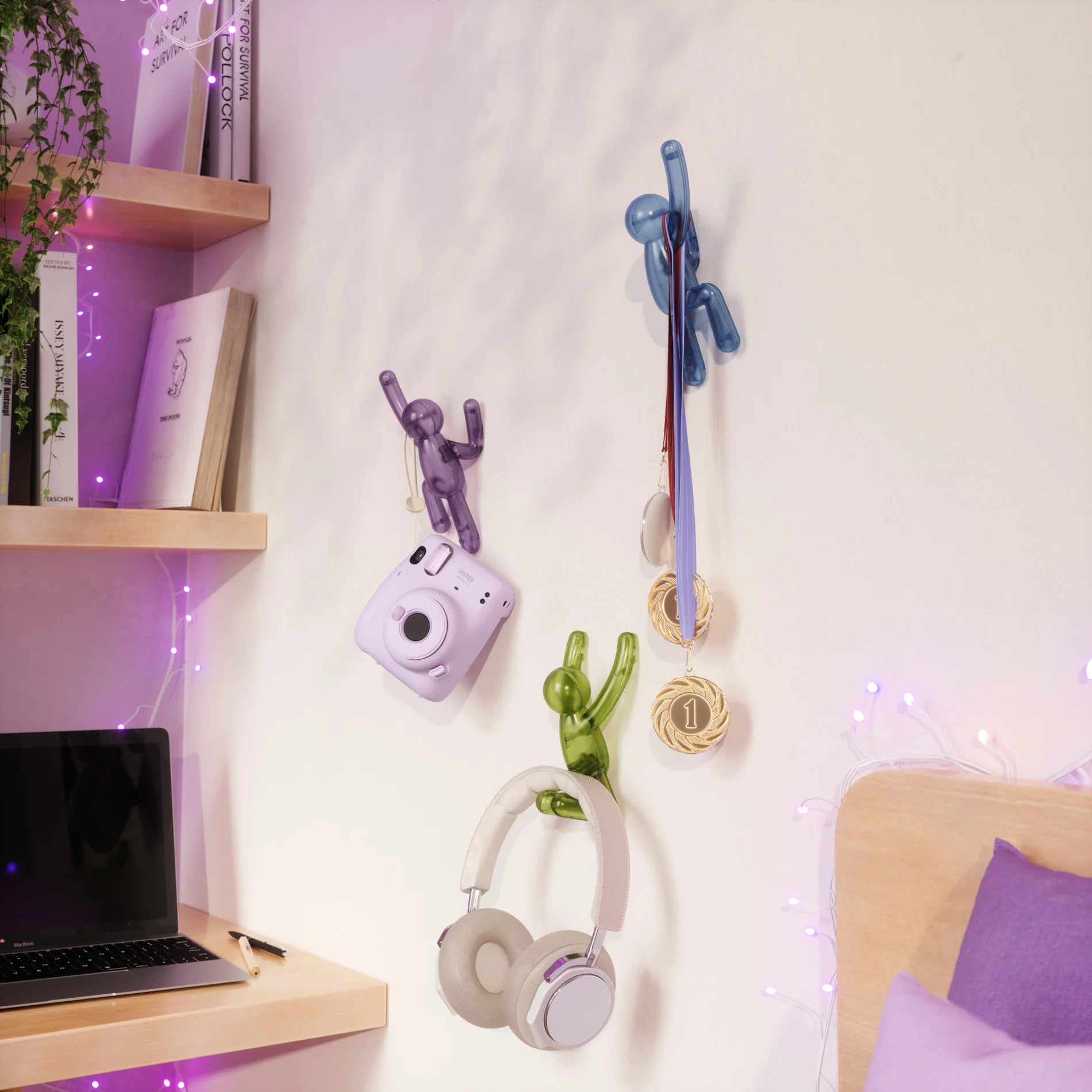 UMBRA Buddy Pinpoint Wall Hooks, Set of 3 - Image 4