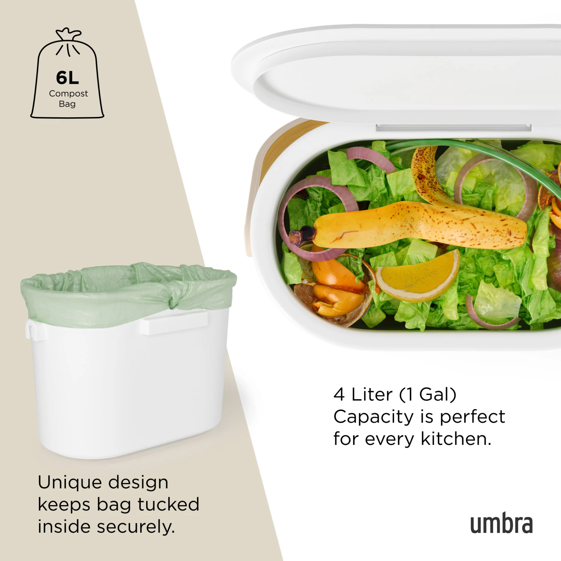 UMBRA Bellwood Compost Bin - Image 7