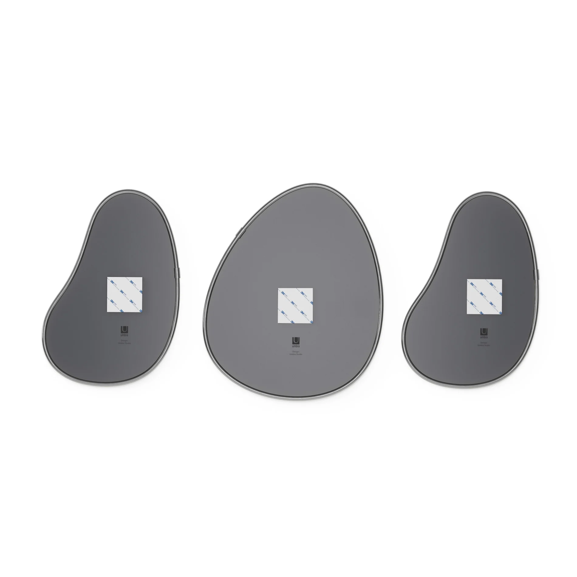 UMBRA Hubba Pebble Wall Mirrors, Set of 3 - Image 7