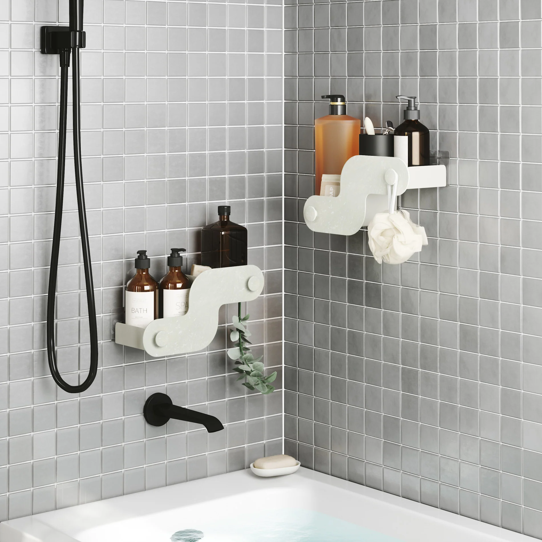 UMBRA Nami Adhesive Shower Bins - Image 7