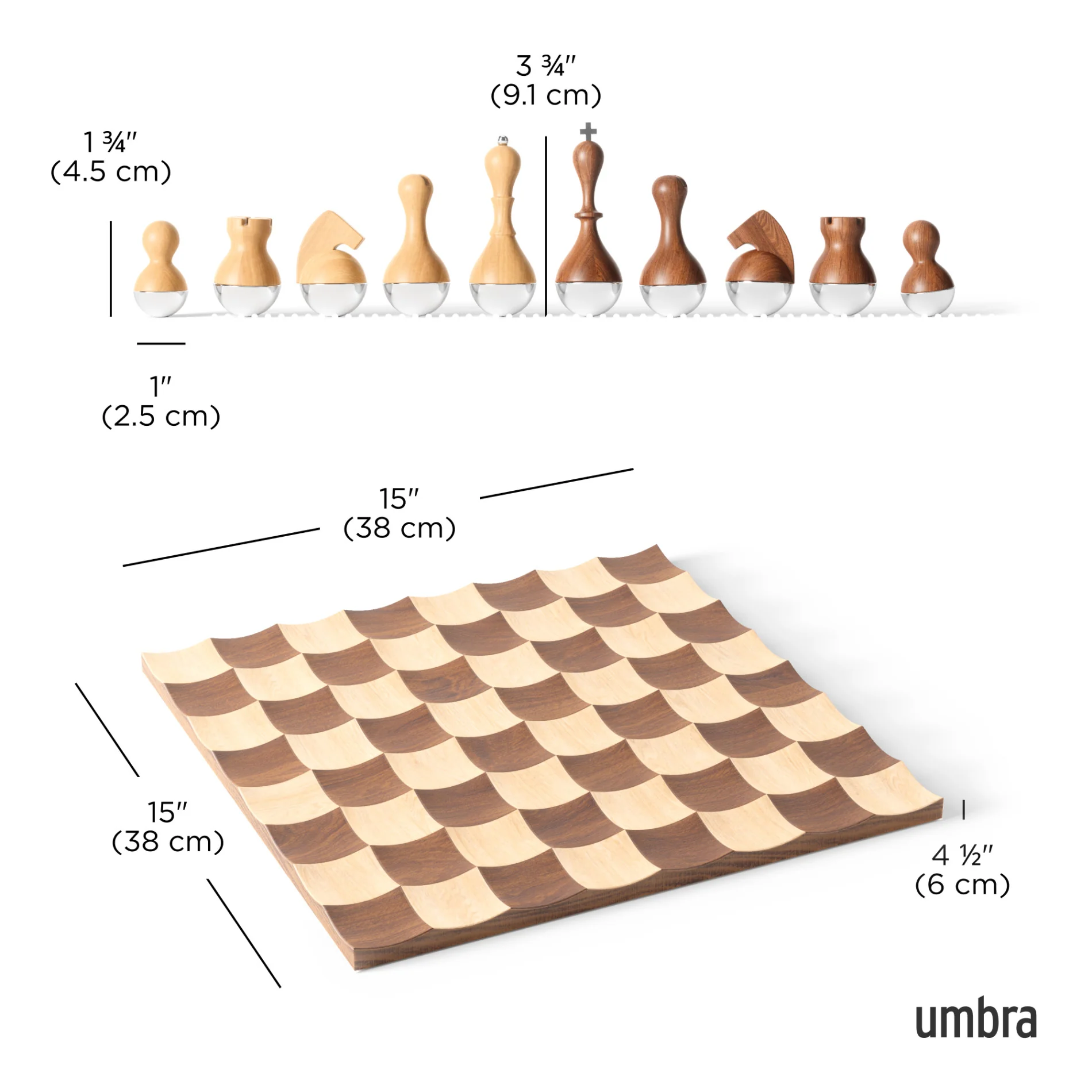 UMBRA Wobble Chess Set - Image 4